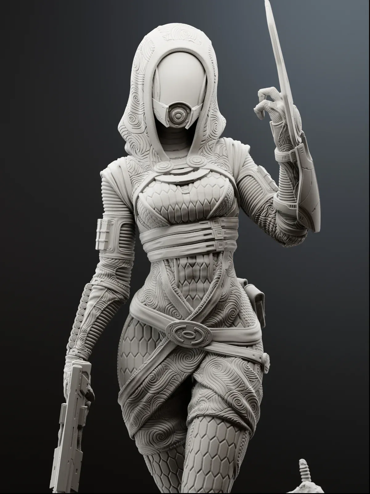 Tali Mass Effect | Maximum Detailed 16K 3D printed figure - alternate view
