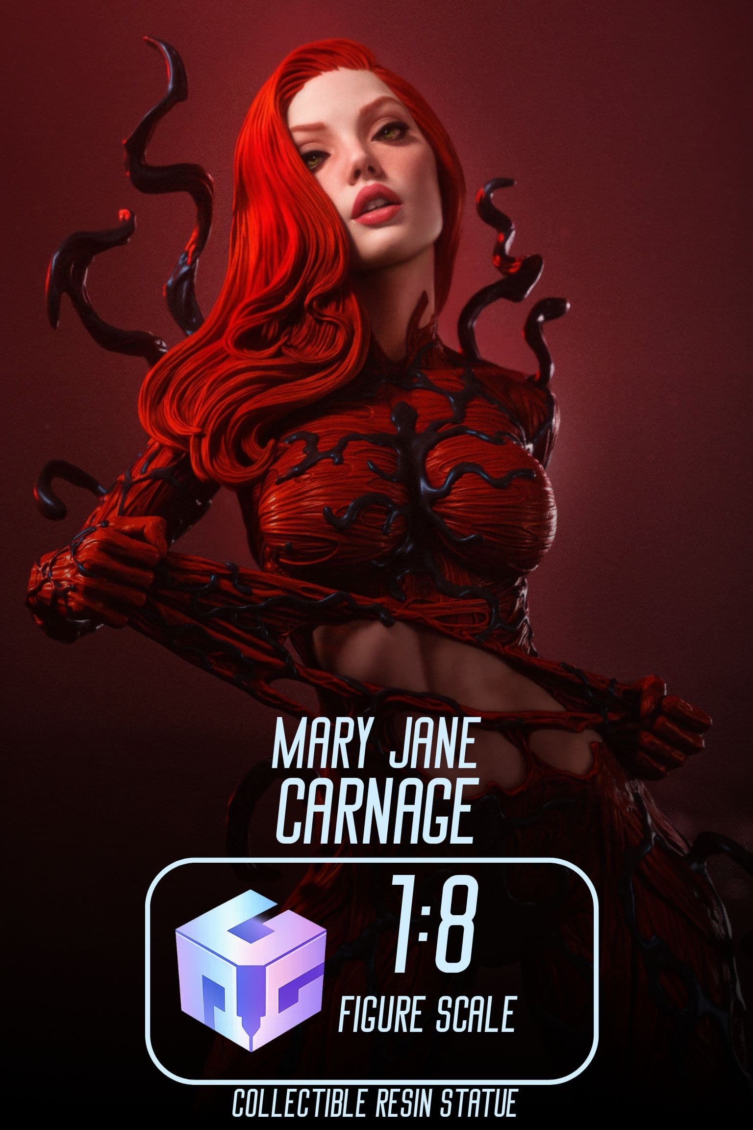 Mary Jane Carnage | Maximum Detailed 16K 3D printed figure